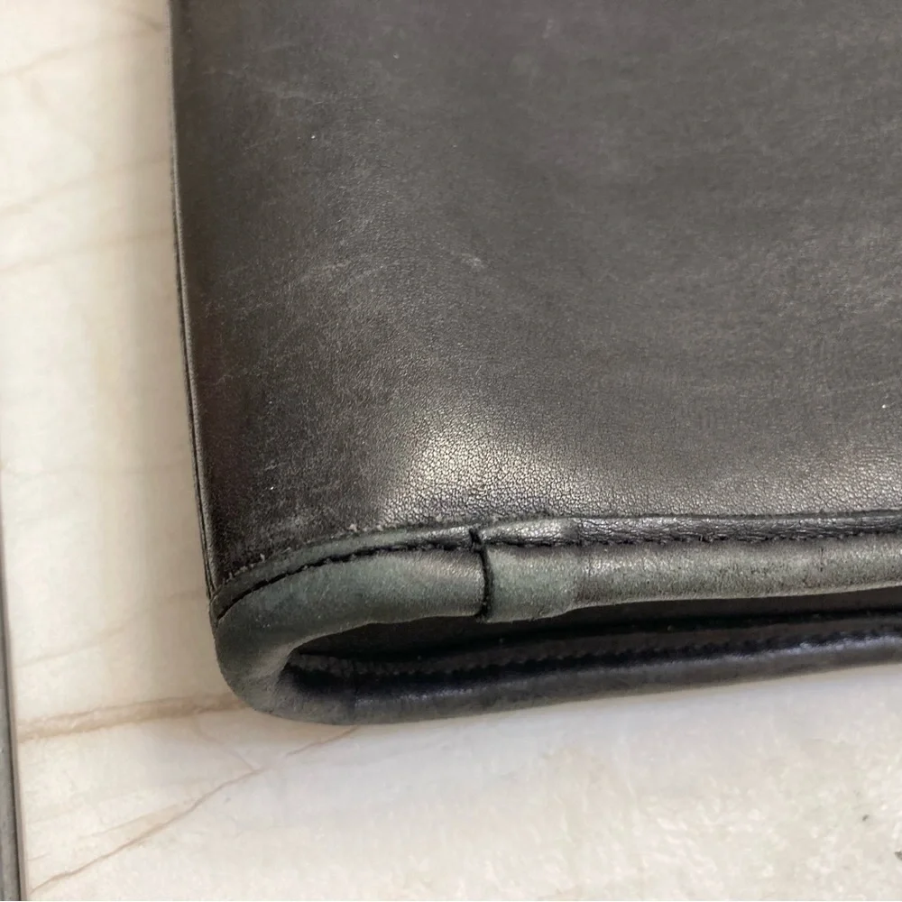Coach vintage rare black leather avenue shoulder crossbody messenger bag